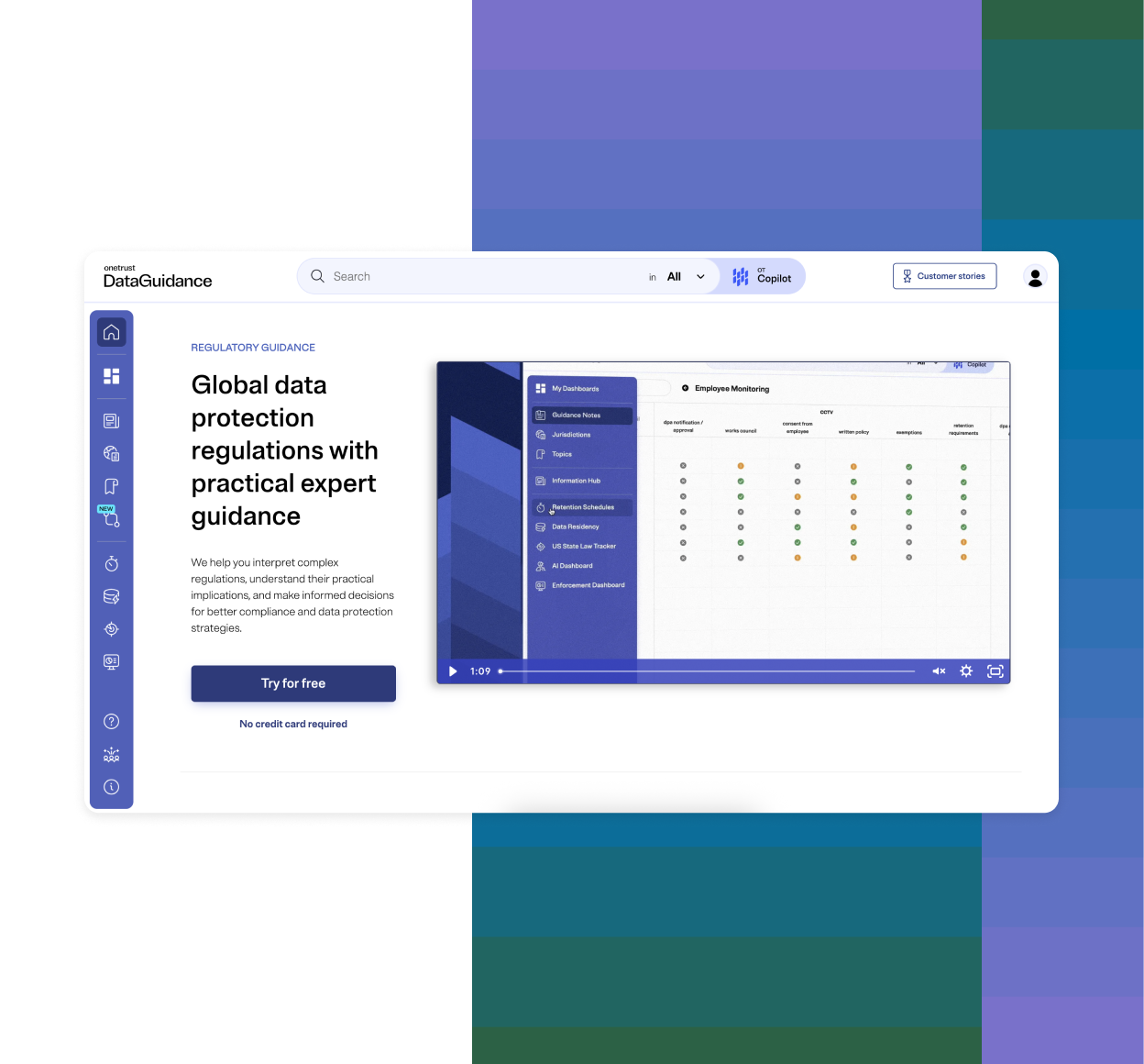Preview of the Dataguidance home screen