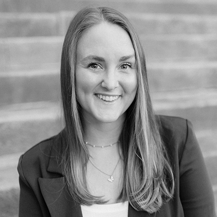 Black and white photo of Jordyn Daws