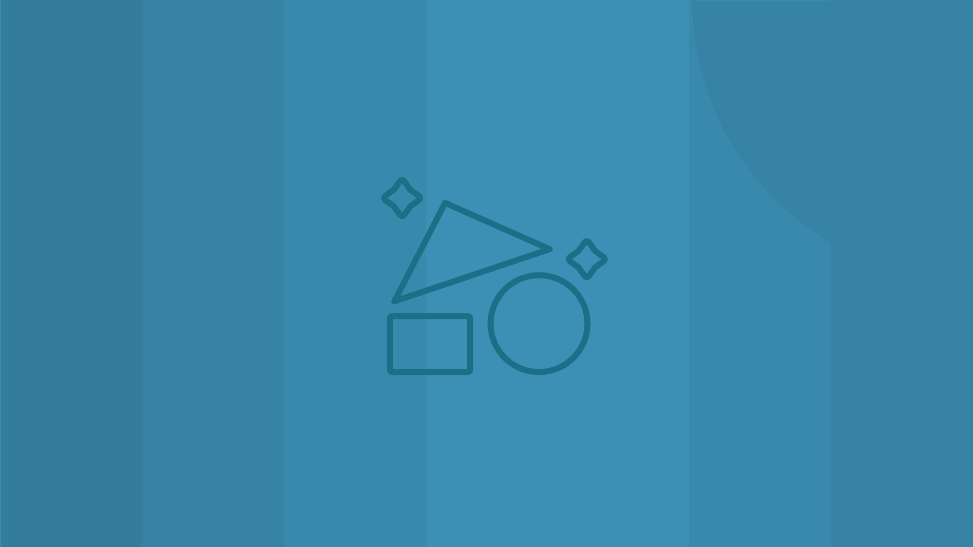 Building blocks icon with a light blue geometric background